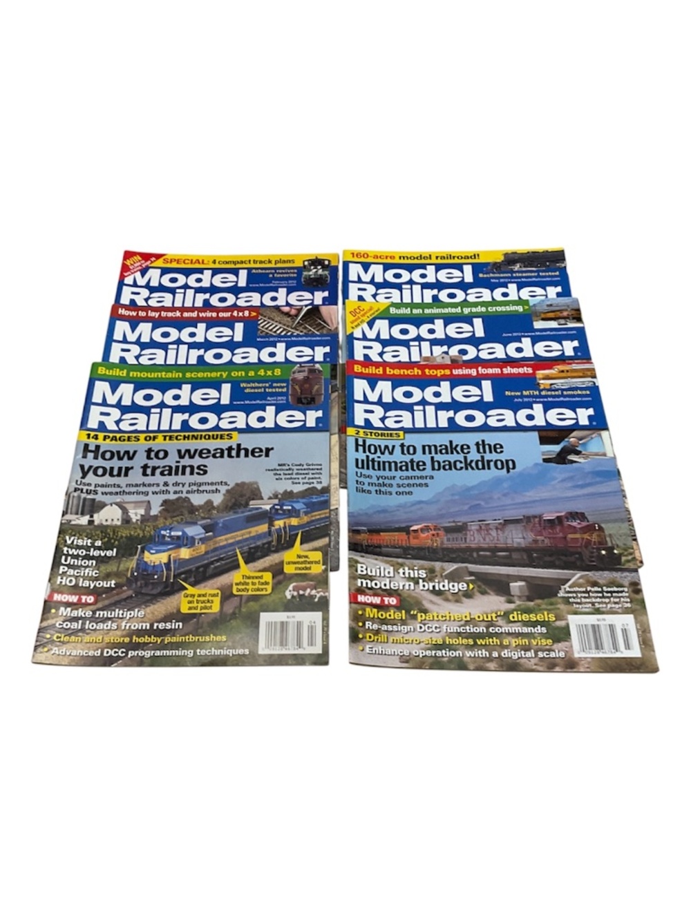 Model Railroader Magazines 6-Issues From 2012 February March April May June July